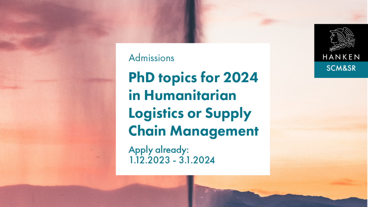 phd research topics in supply chain management